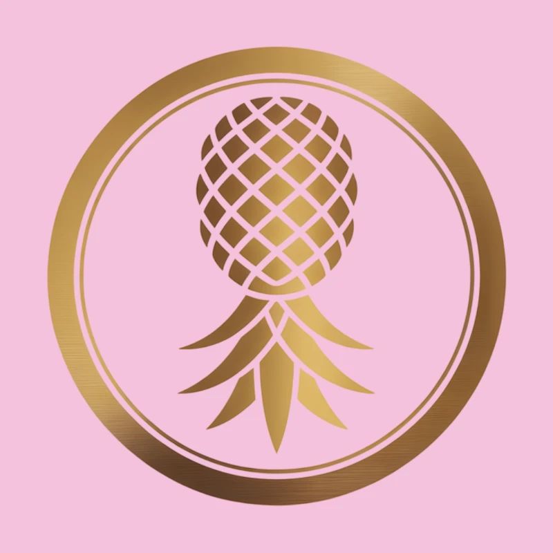 Goldenes Ananas-Logo