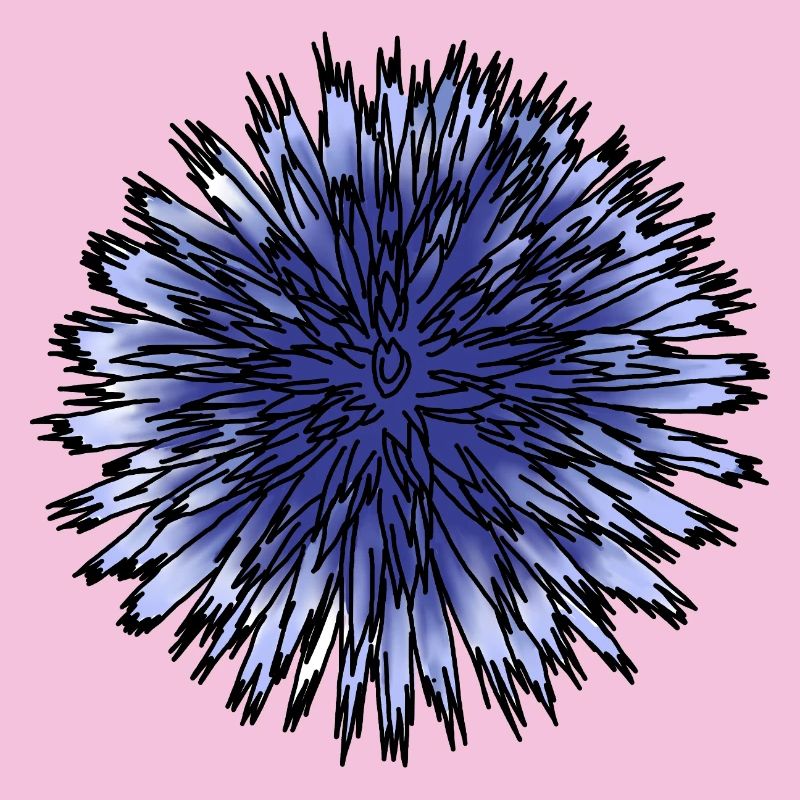 Fleur de chardon bleu