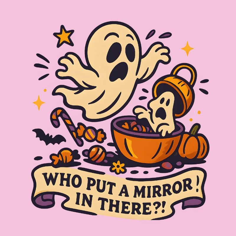 Spukgeist mit Halloween-Spruch