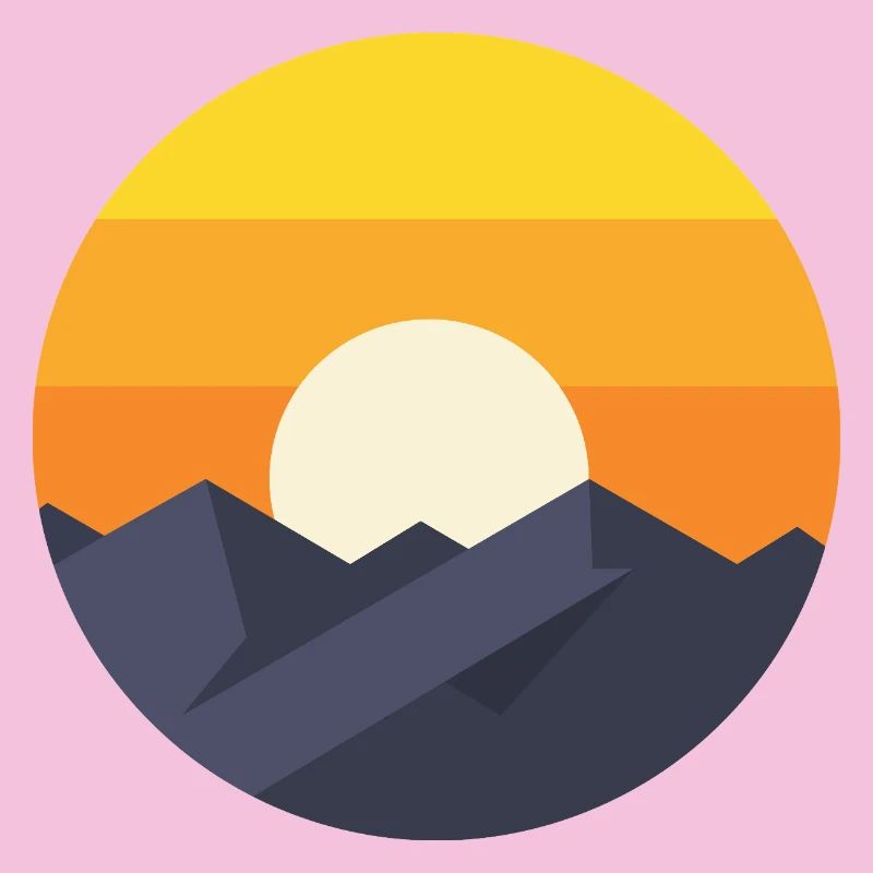 Sunset Mountain Abstrakt