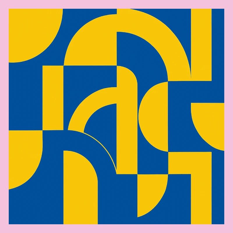 Abstract blue-yellow design