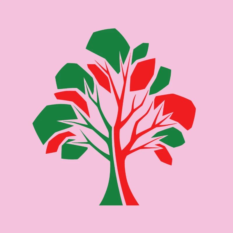 Abstrakter Baum – Herbstverbindung