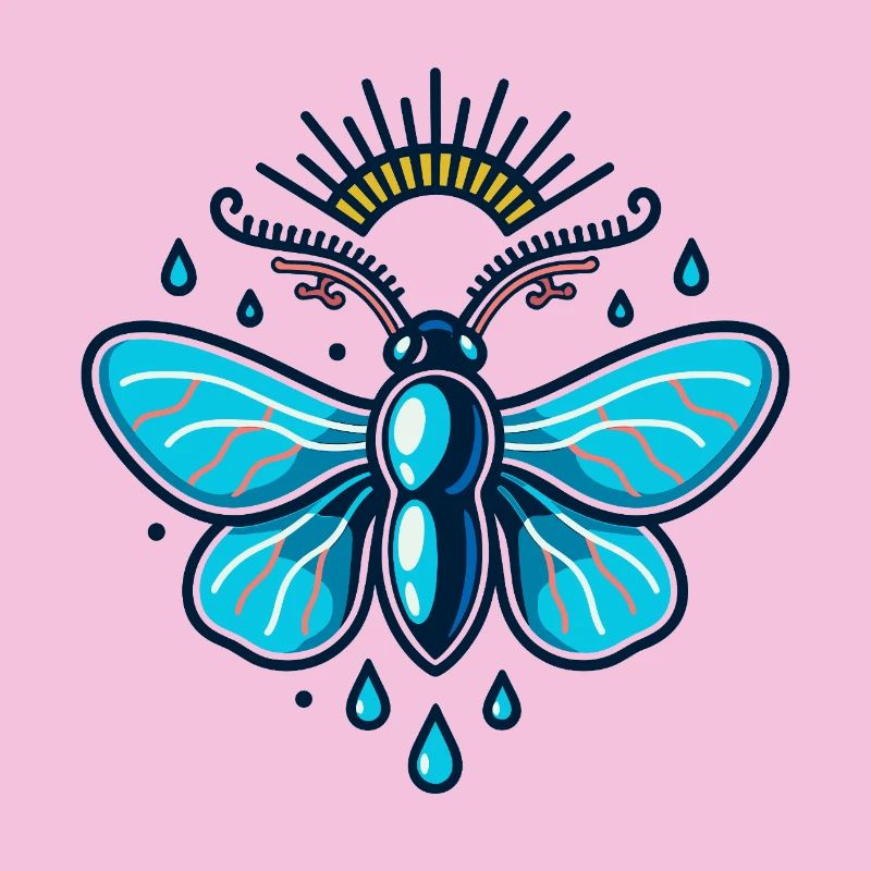 Glow Moth with Sky Glow