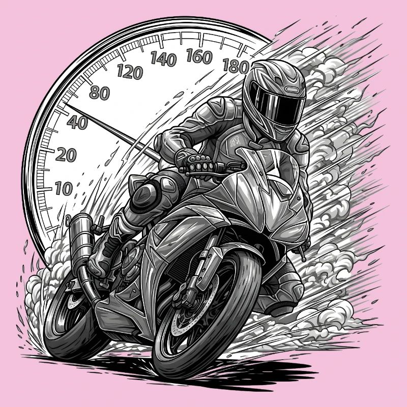 Biker driven by speed