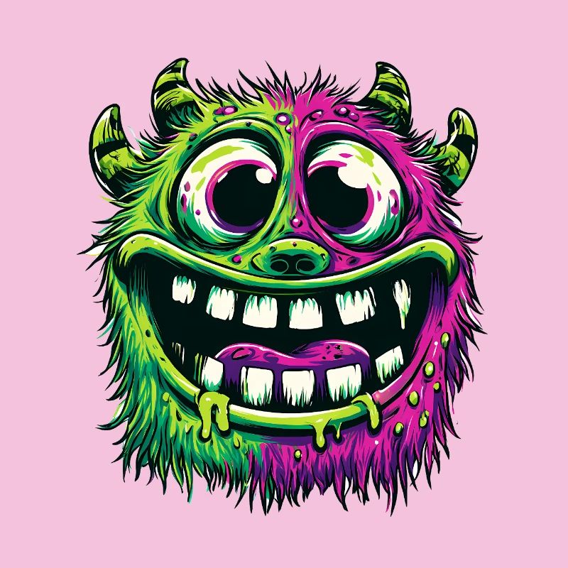 Buntes psychedelisches Monster