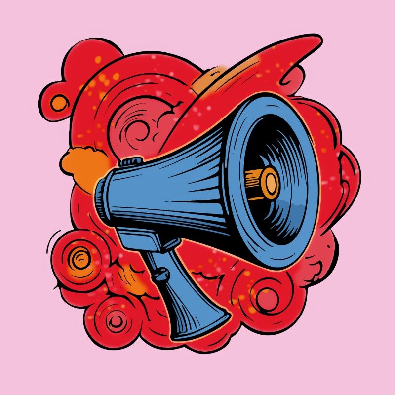 Graffiti speaker with vibrating explosions