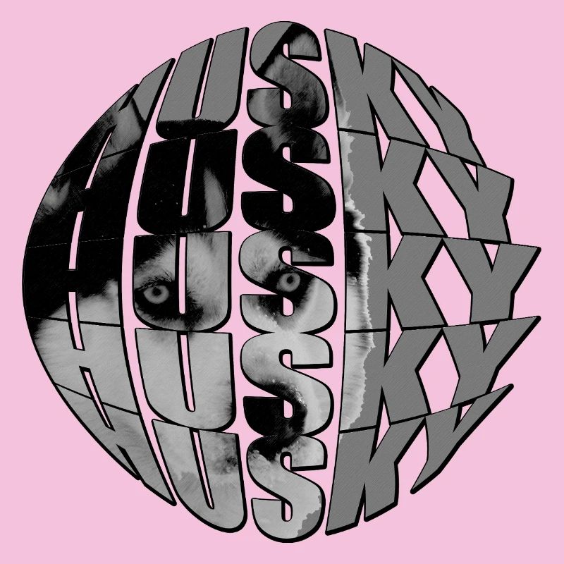 Wolfgesicht in Globus-Design