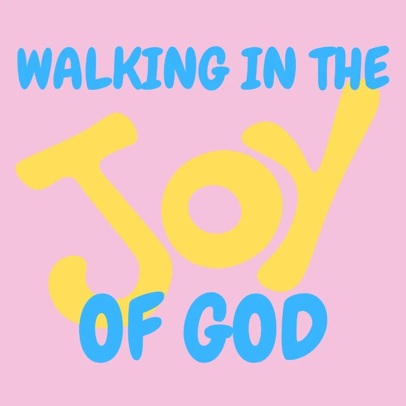 God's joy motif in solid pastel colors