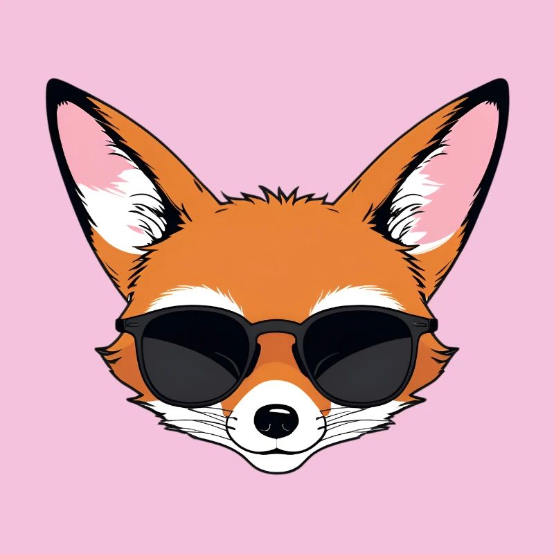 Cool Fuchsgesicht mit Sonnenbrille