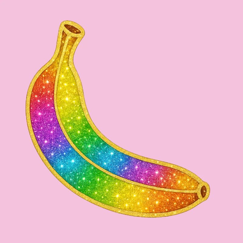 Regenbogen Glitzer-Banane