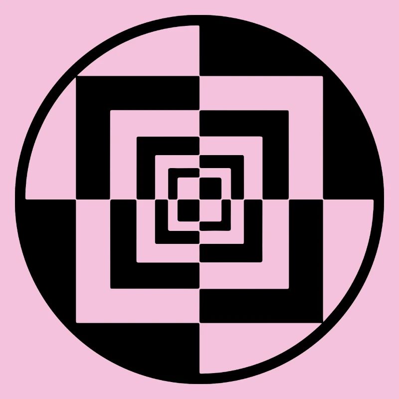 Hypnotischer Schachbrett-Tunnel