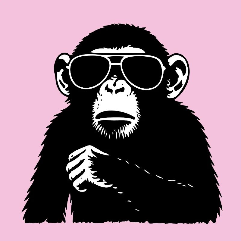 Cool Affe mit Sonnenbrille