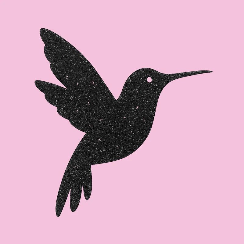 Glitzernder Kolibri Silhouette
