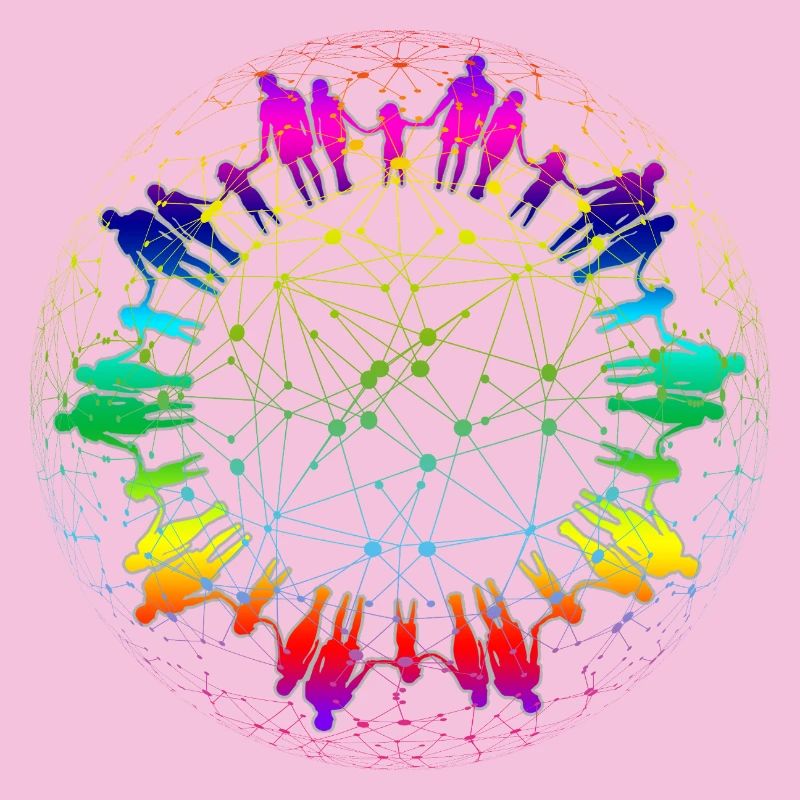 Regenbogen Netz der Gemeinschaft