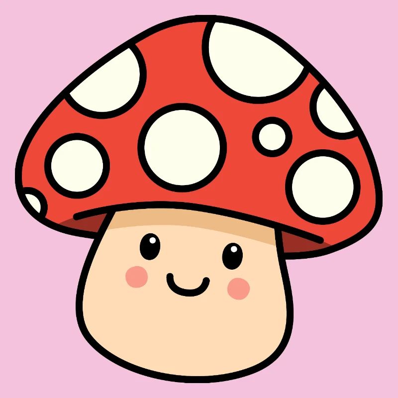 Kawaii Toadstool – Cheerful Mushroom