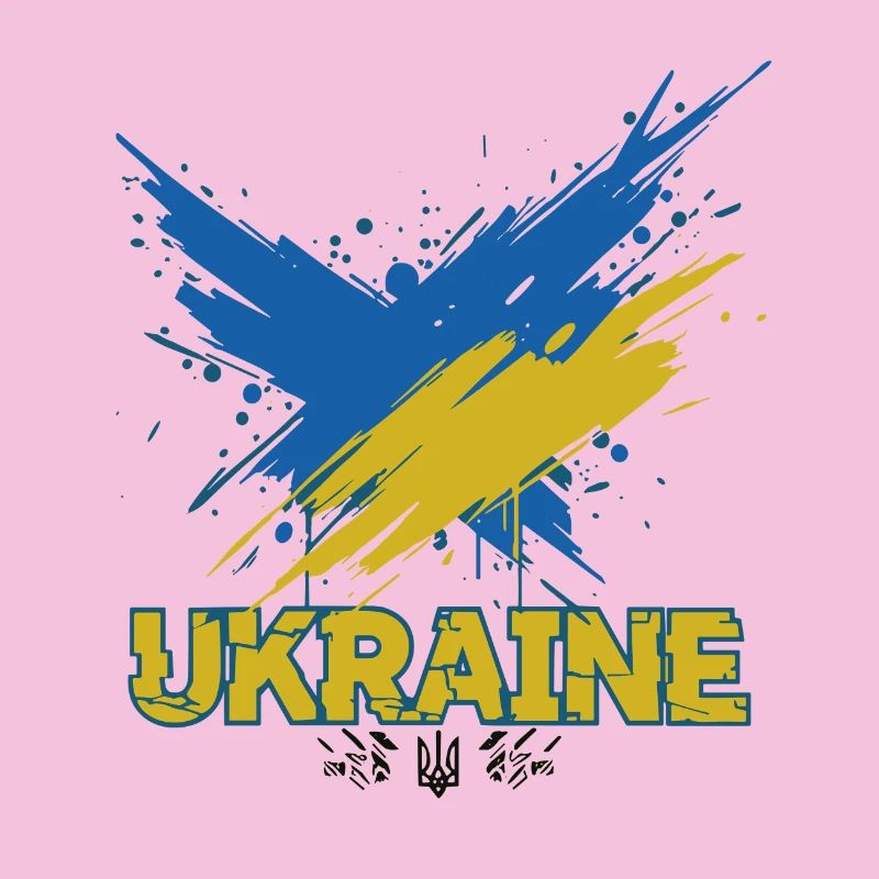 Drapeau de l’Ukraine Splash Art