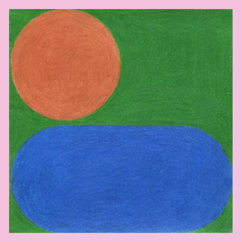 Orange Circle and Blue Rectangle