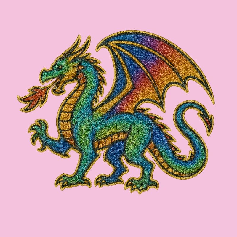 Regenbogen Drachenprint
