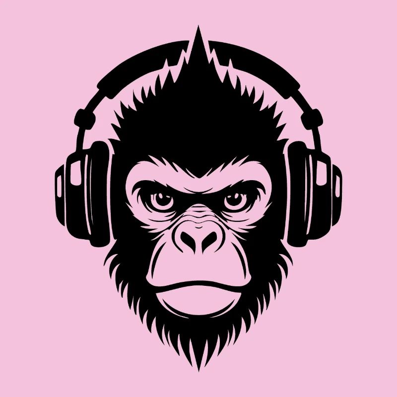 Analog Punk Monkey Head Tape Loop Shirt