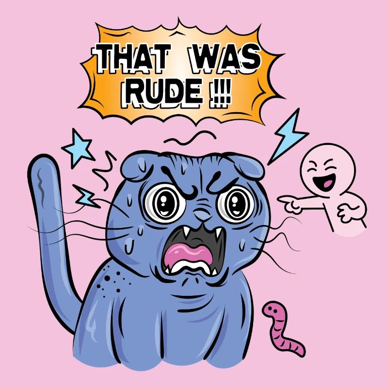 Angry Cat Screams at Expression