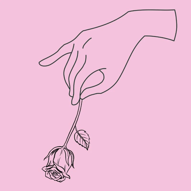 Main avec fleur