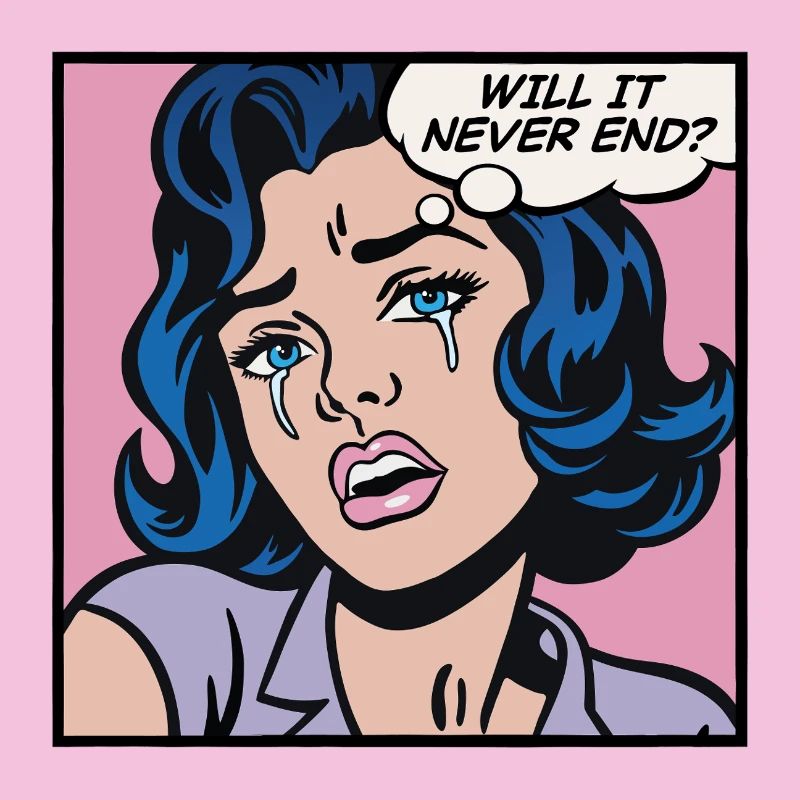 Wird es nie enden? Pop-Art-Mädchen