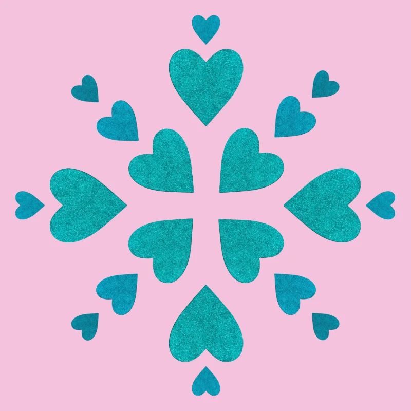 Cœur en éclats turquoise