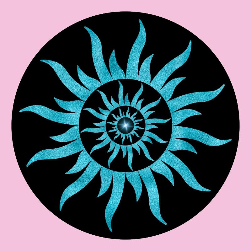 Sonne Spirale Blauer Saphir