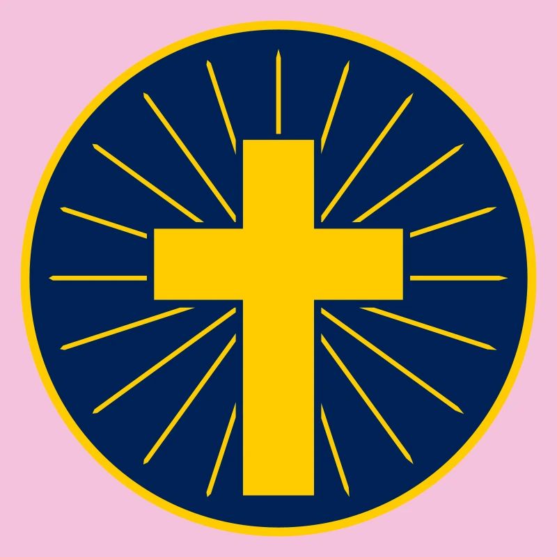 Croix Dorée Avec Rayons