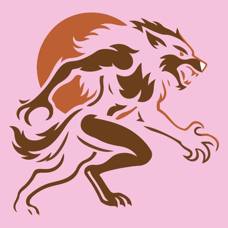 Brauner Wolf im Sturm