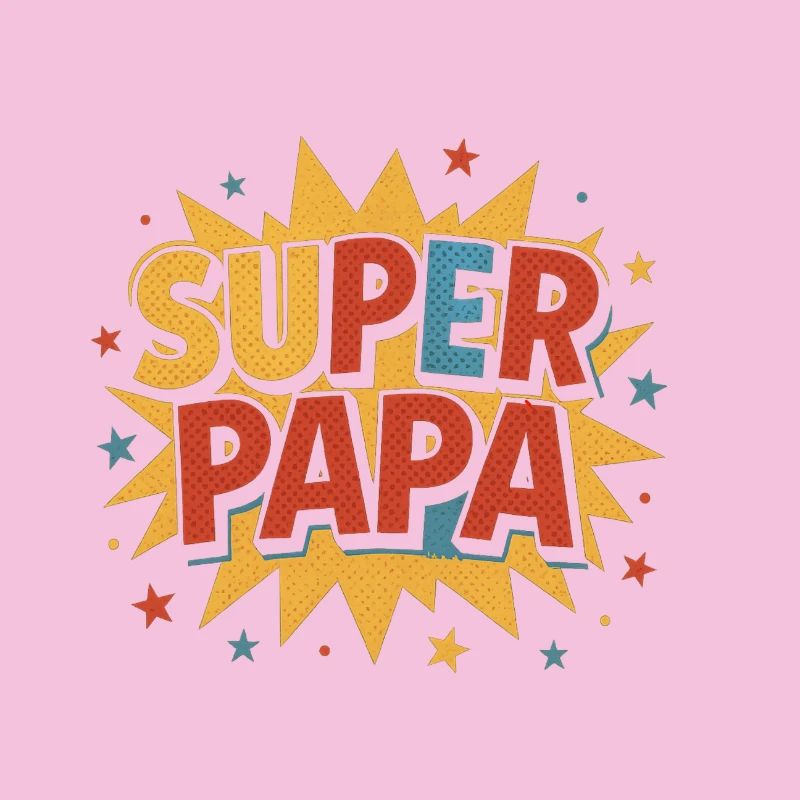Super Dad Comic Burst Retro