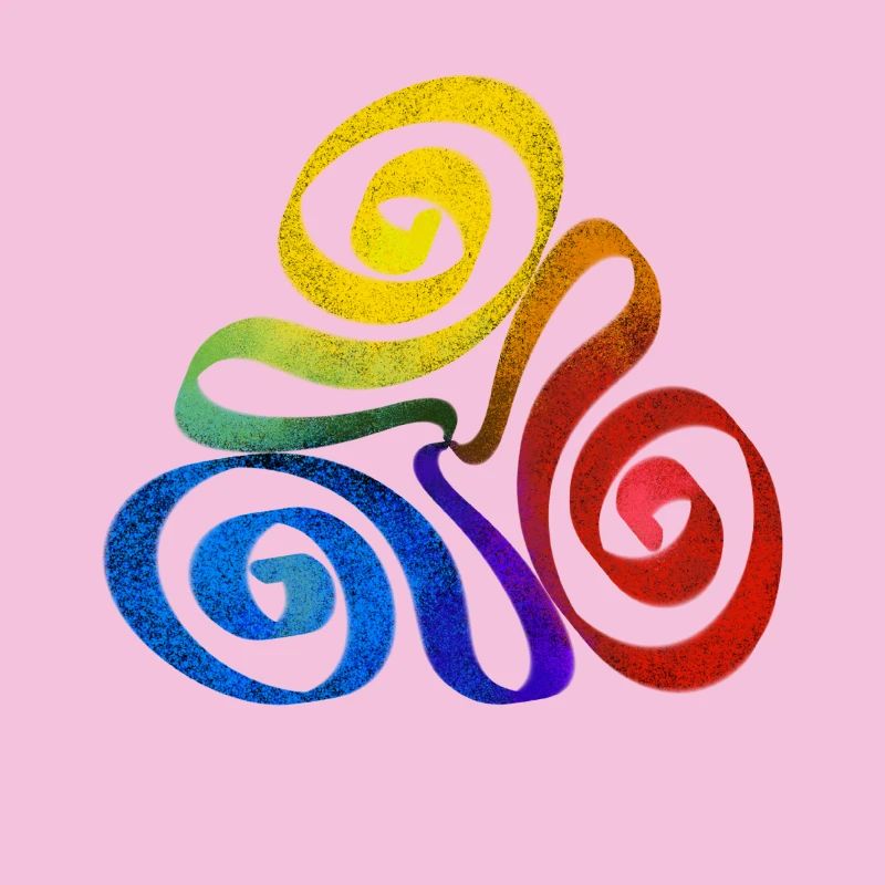 Regenbogen Dreieck Spirale