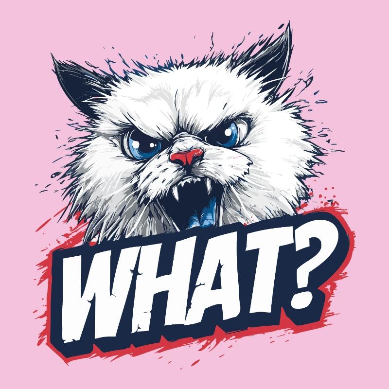 Wütende Katze – What? Design