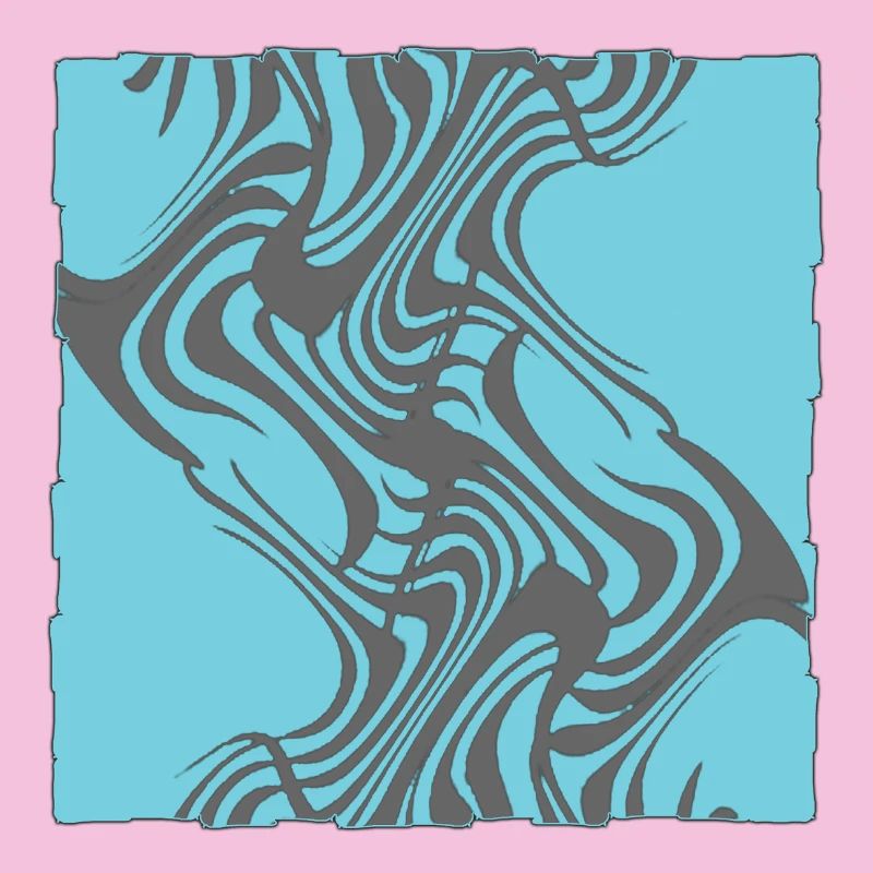 Zebraisches Muster Cyan