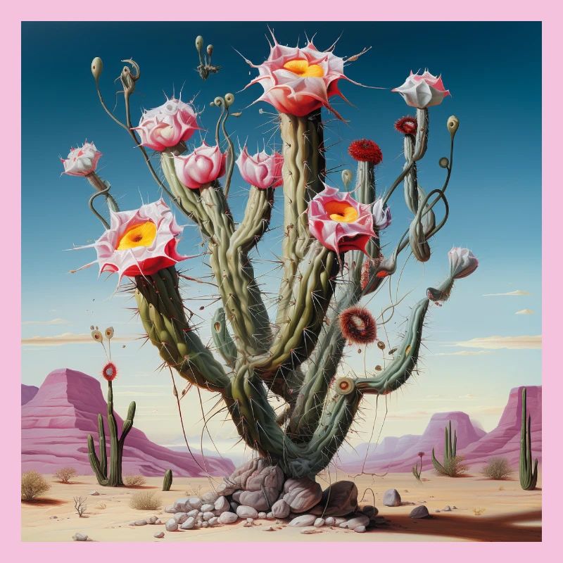 Jonc de fleur de cactus du désert