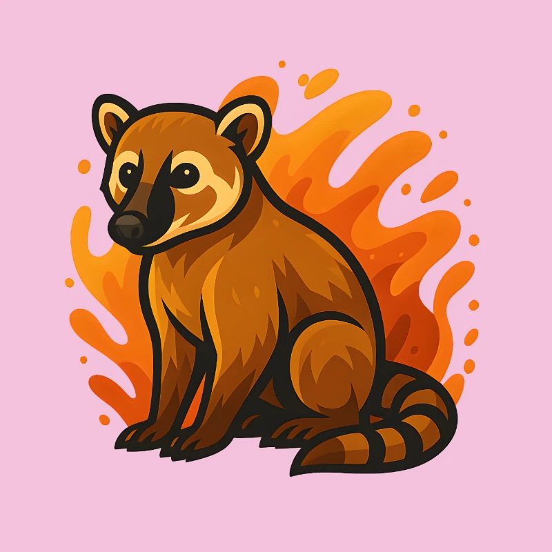 Flammender Nasenbär