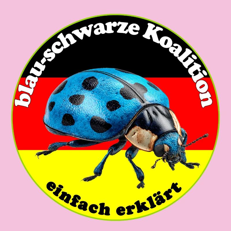 Blauer Käfer widerspiegelt den Wählerwillen