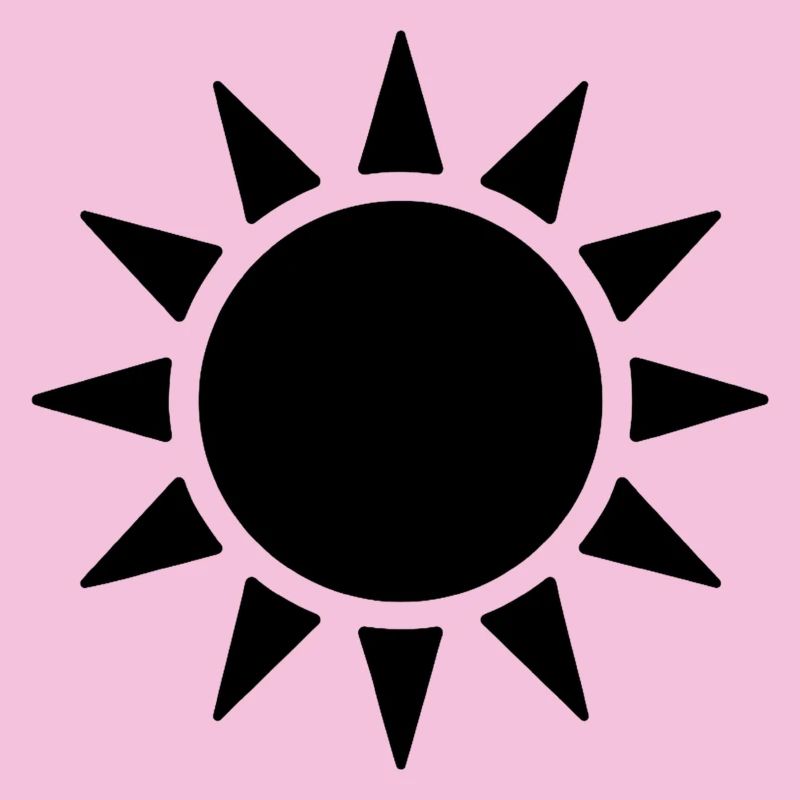 Sun Silhouette Circle