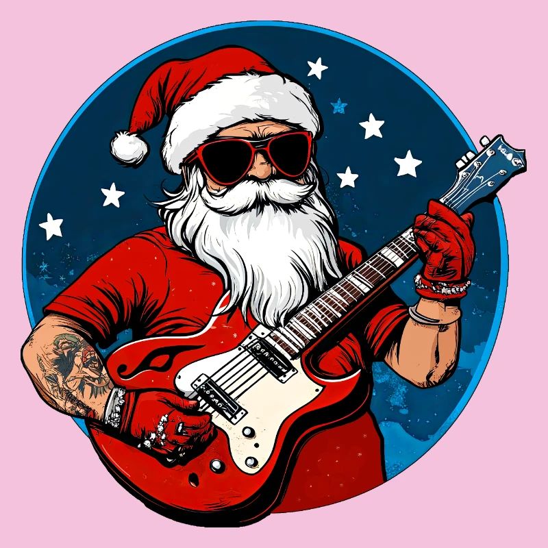 Gitarrist Weihnachtsmann