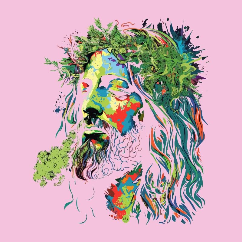 Jesus Rastafari Color Explosion