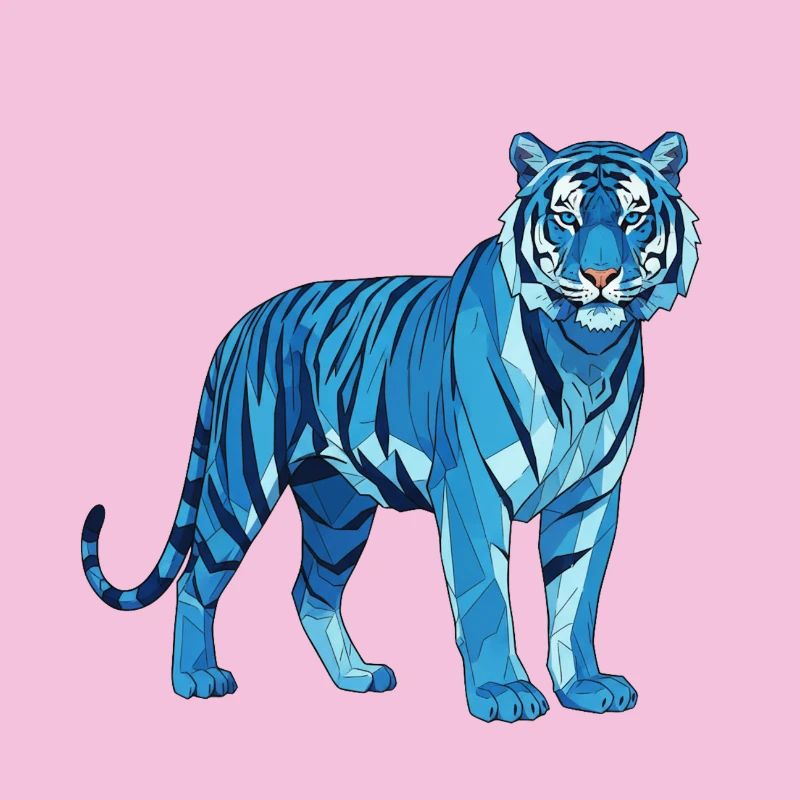 Geometrischer BlauTiger Polygon