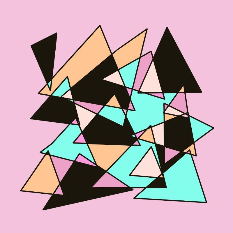 Geometric pastel triangles