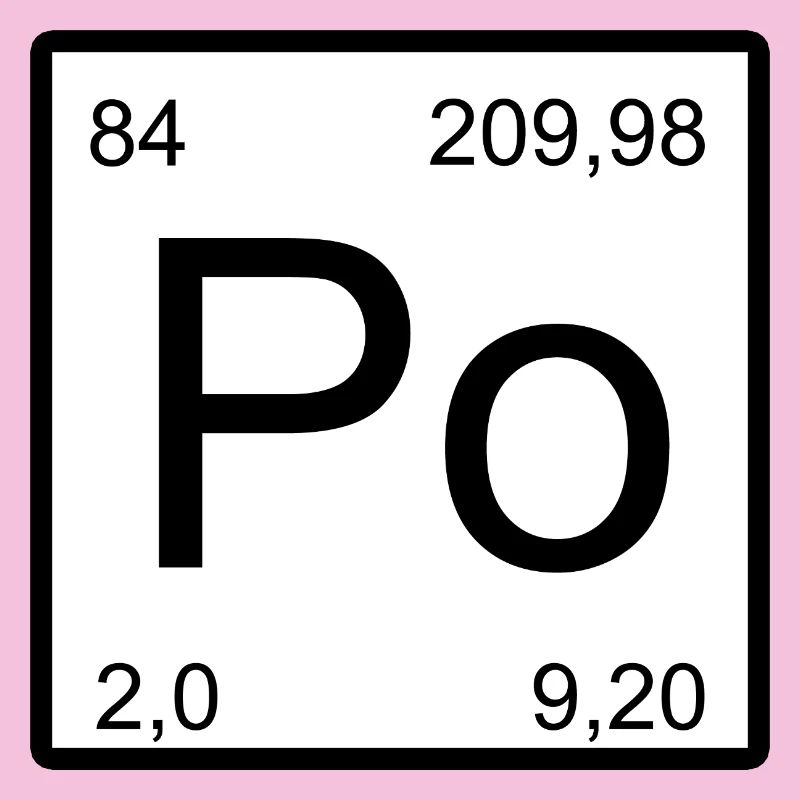 Tableau de la période de conception des éléments Po en polonium
