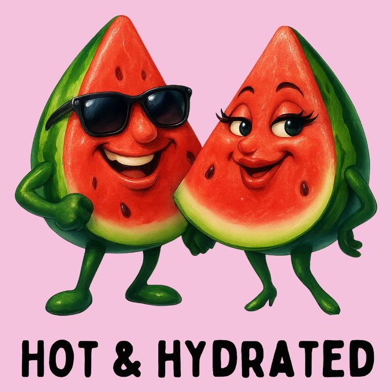 Couple de pastèques amusants d’été