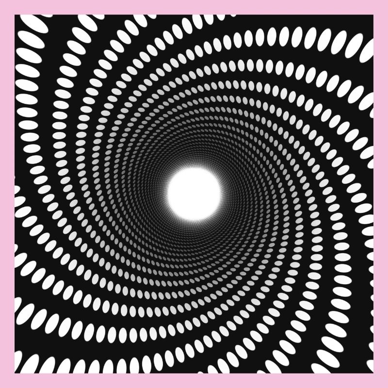 Vortex en spirale à points hypnotiques