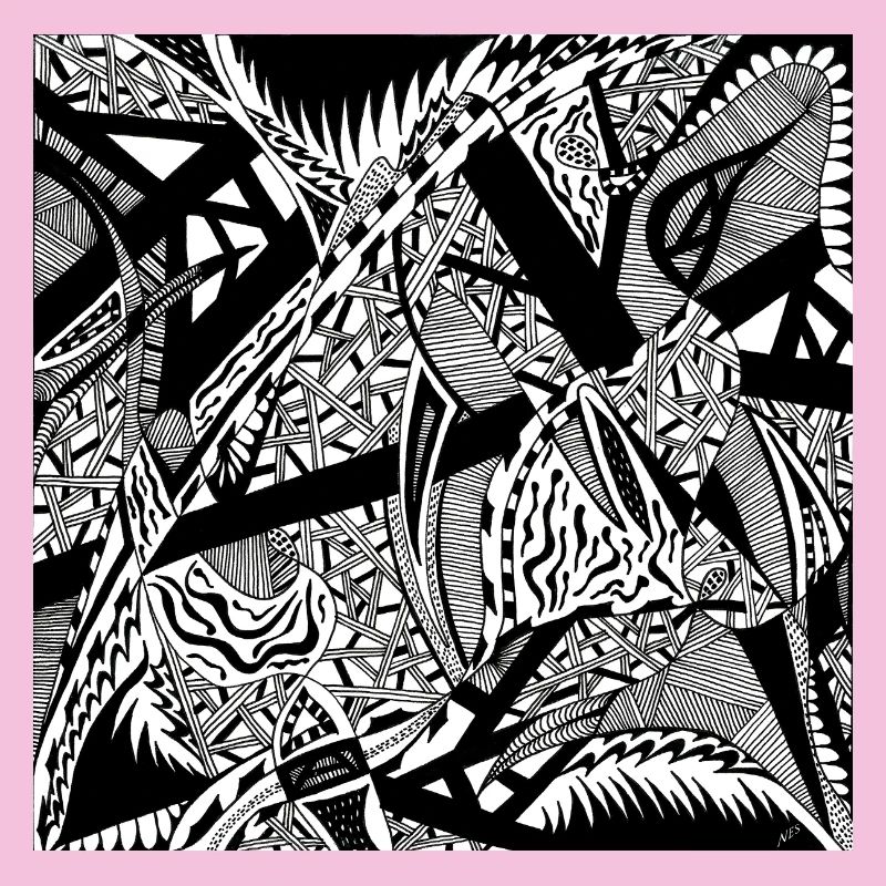 Design abstrait noir et blanc n°4