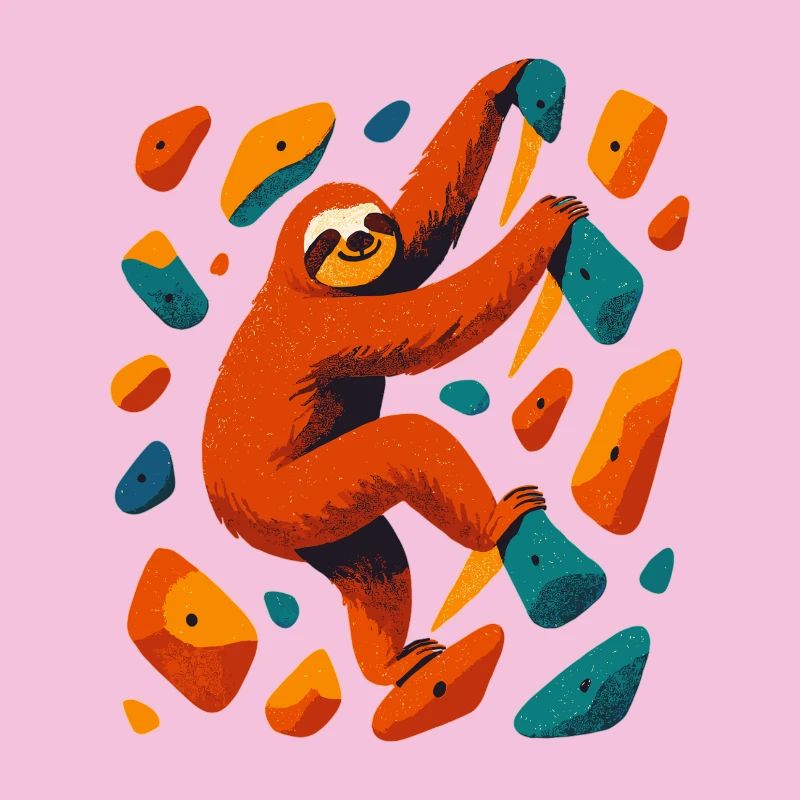 Bouldering Sloth Climbing Hall Gift