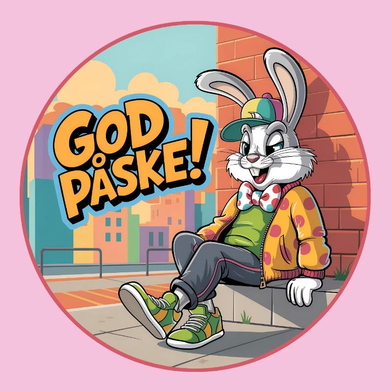 Happy Easter with funny Easter bunny