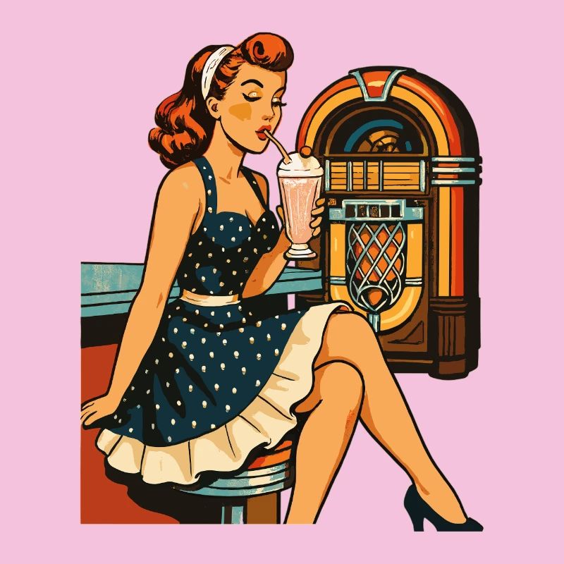Rockabilly Diner Diner Jukebox Rétro