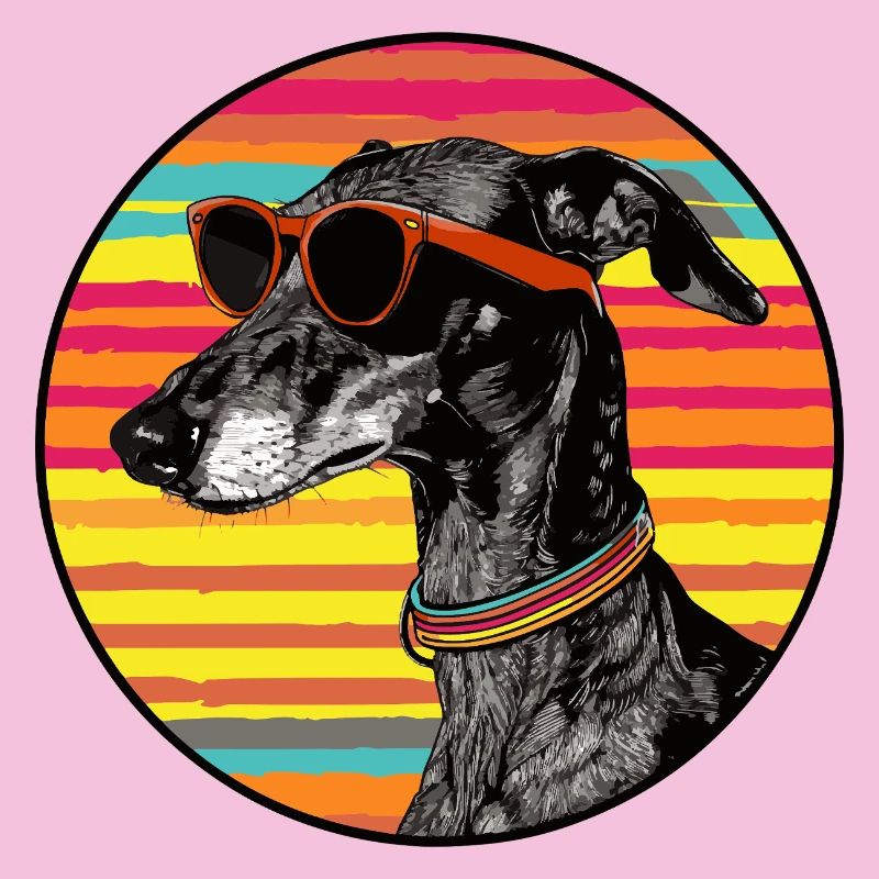 Hund mit Sonnenbrille 